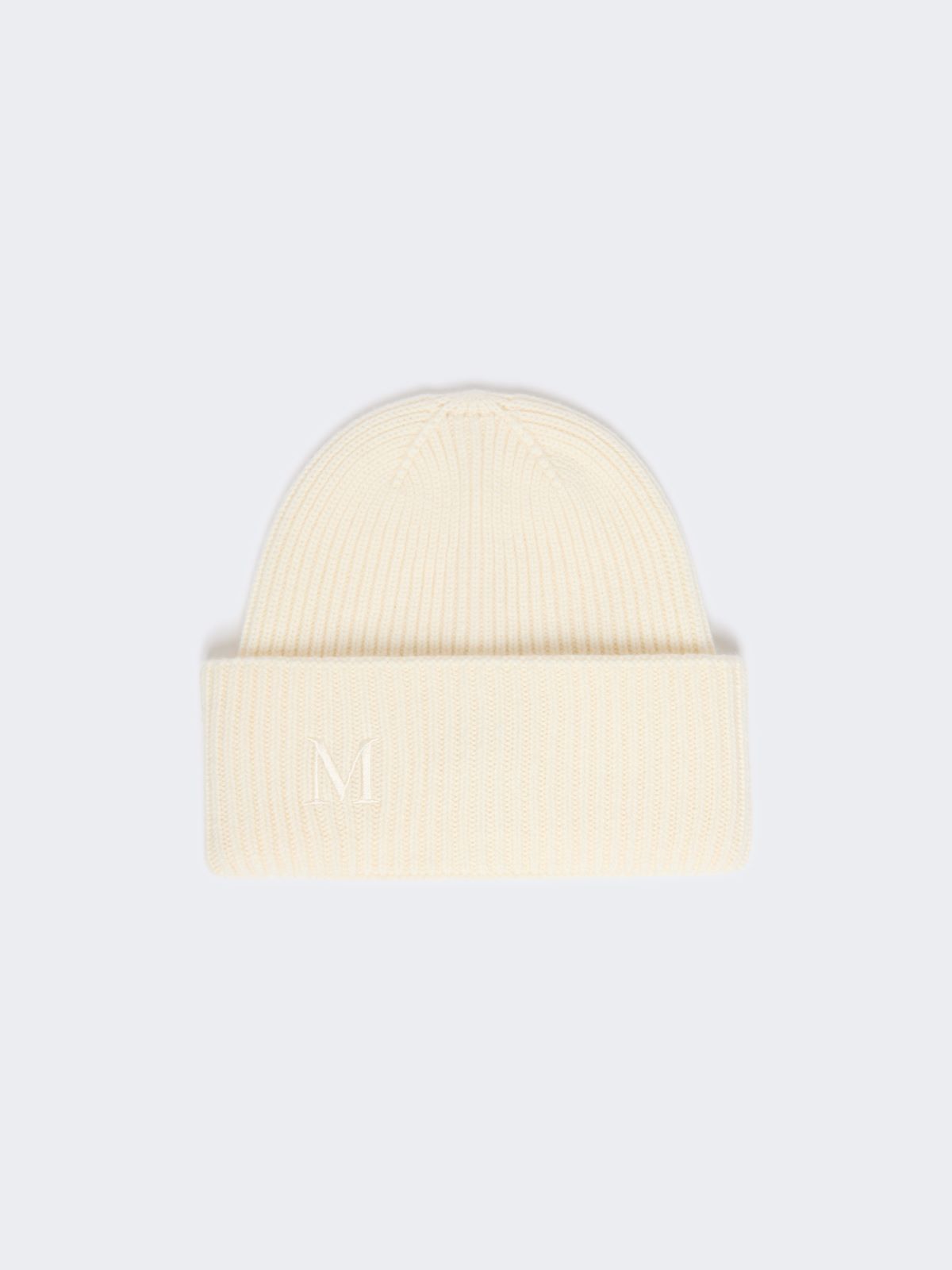 Ribbed cashmere beanie - IVORY - Max Mara