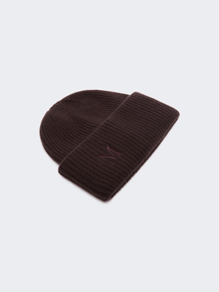 Rippstrickmütze aus Kaschmir - DUNKELBRAUN - Max Mara - 2