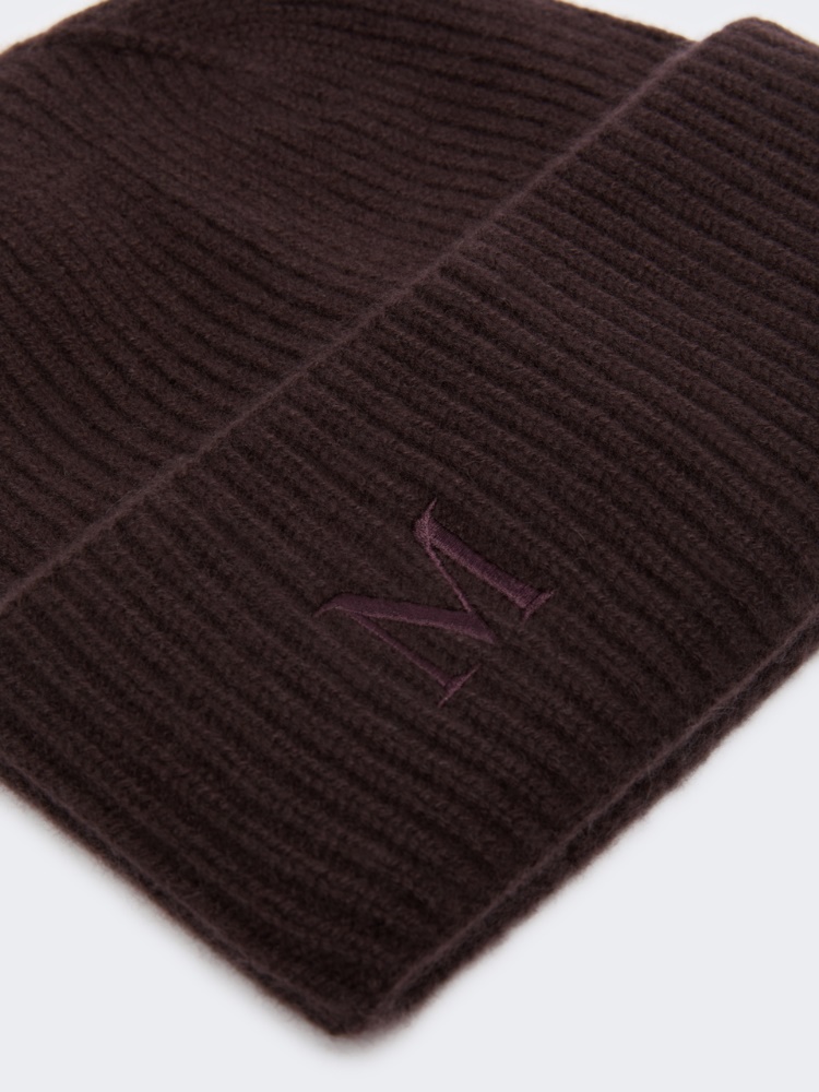 Rippstrickmütze aus Kaschmir - DUNKELBRAUN - Max Mara - 3