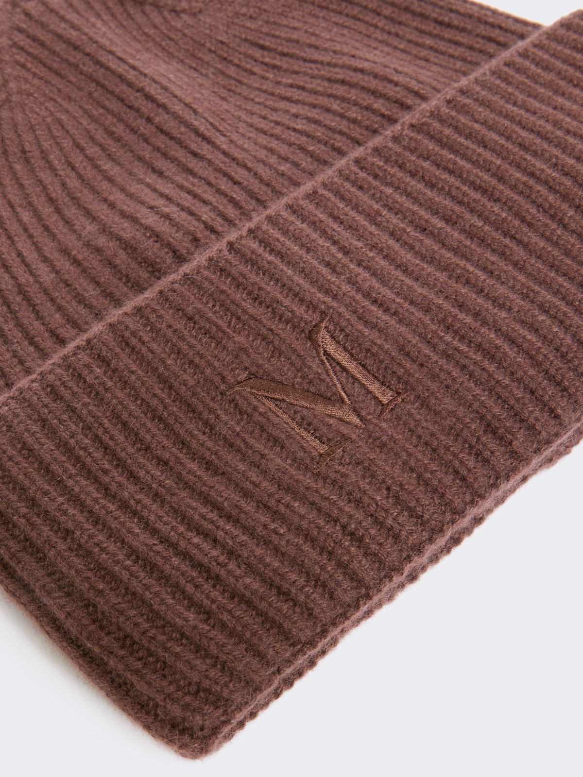 Ribbed cashmere beanie - RUST - Max Mara - 3
