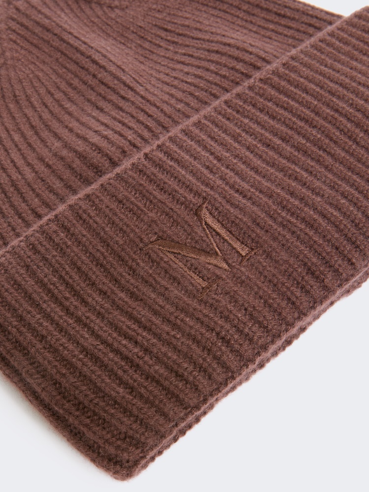 Ribbed cashmere beanie - RUST - Max Mara - 3