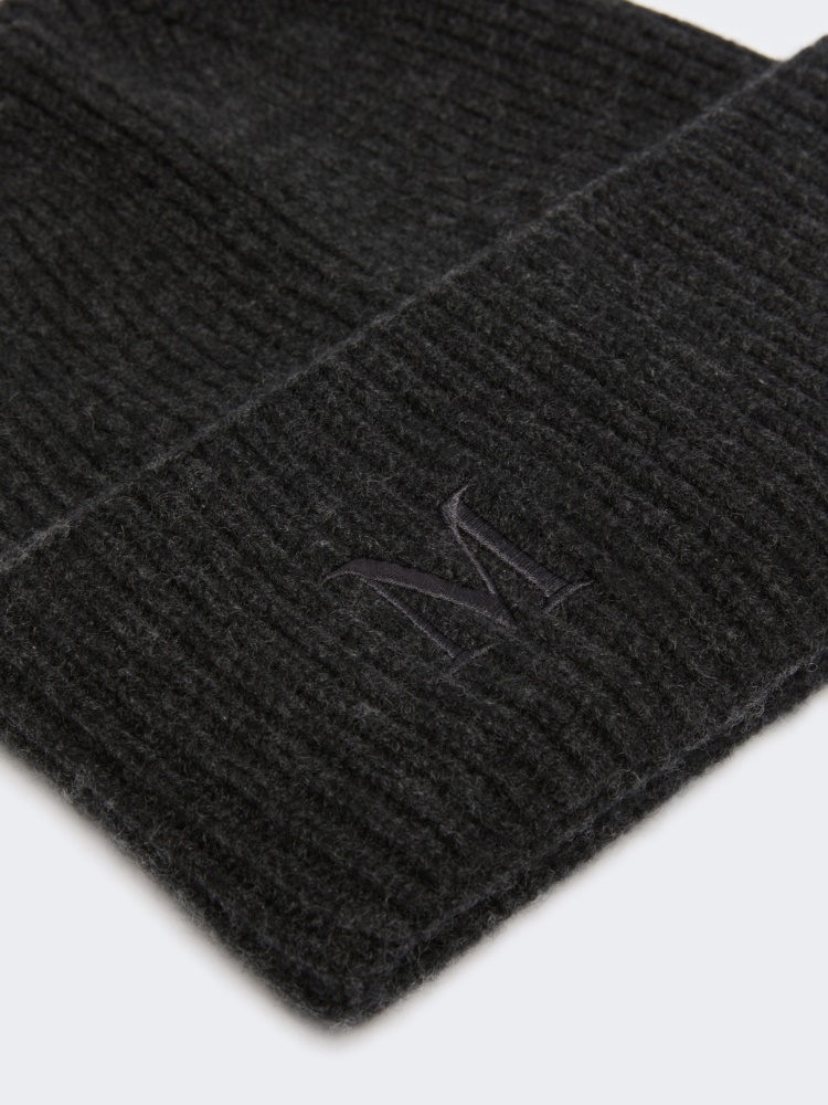 Rippstrickmütze aus Kaschmir - ANTHRAZIT - Max Mara - 3