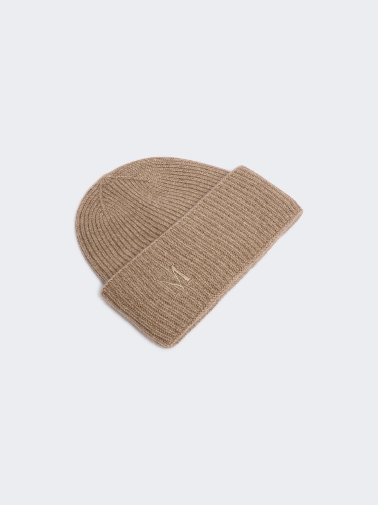 Ribbed cashmere beanie - HAZELNUT BROWN - Max Mara - 2