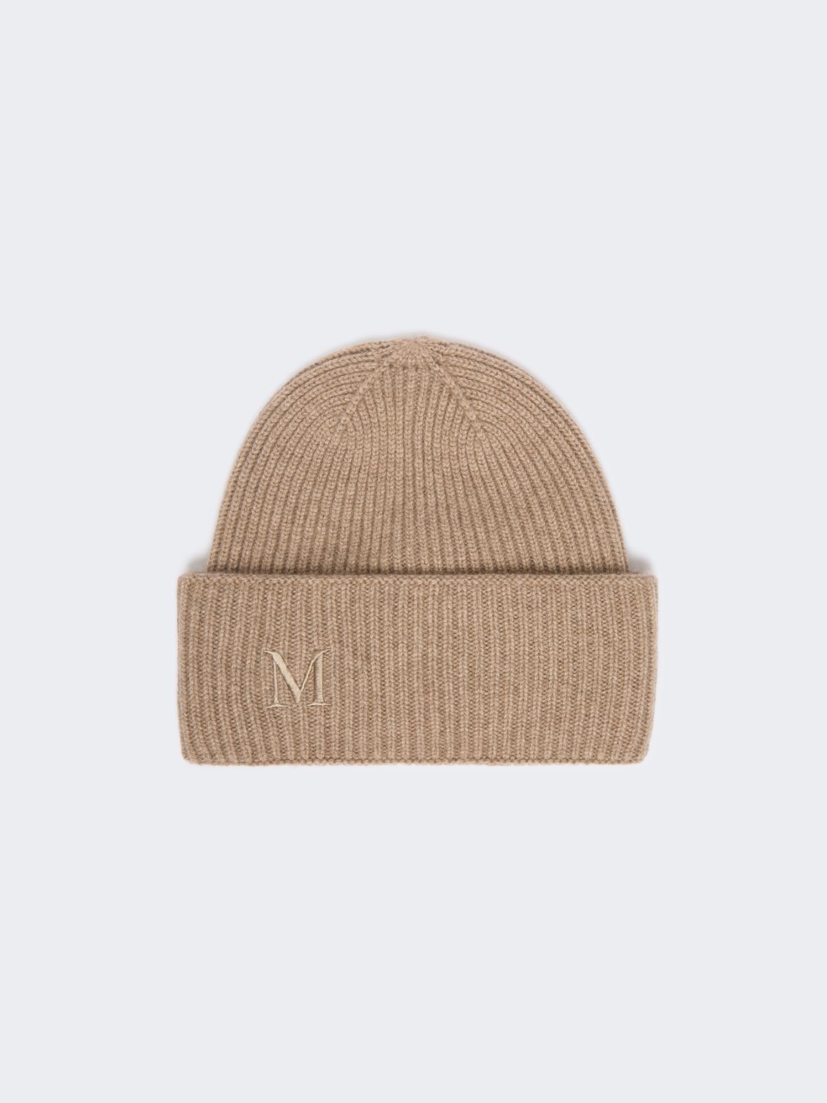 Ribbed cashmere beanie - HAZELNUT BROWN - Max Mara
