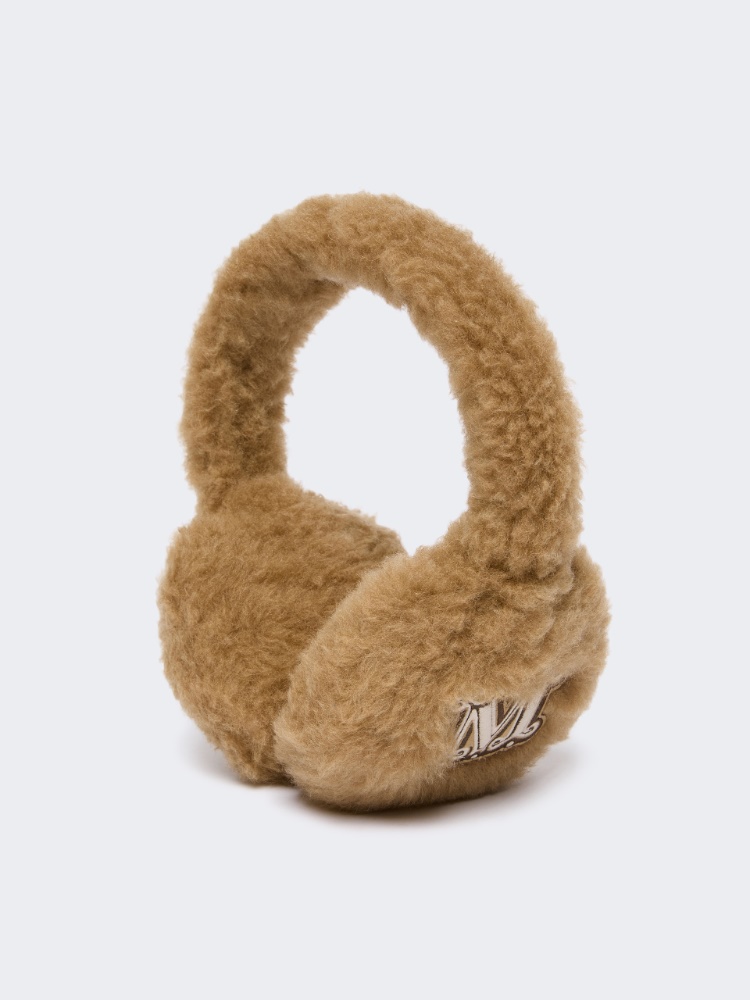 Teddy fabric earmuffs - CAMEL