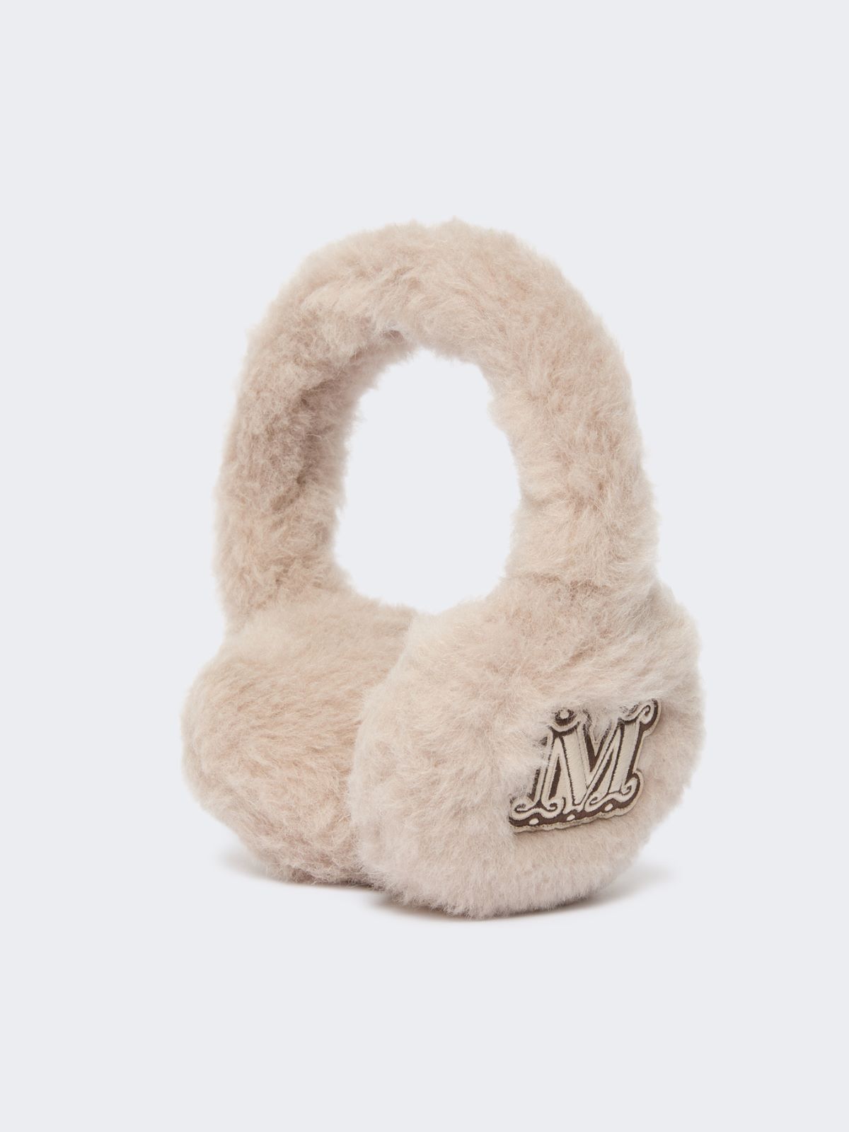 Ohrenschützer aus Teddy-Stoff aus Alpaka und Wolle - BEIGE - Max Mara