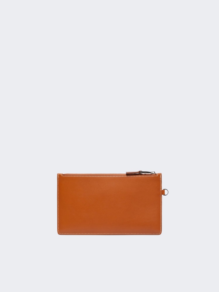 Pouch in pelle con dragonne