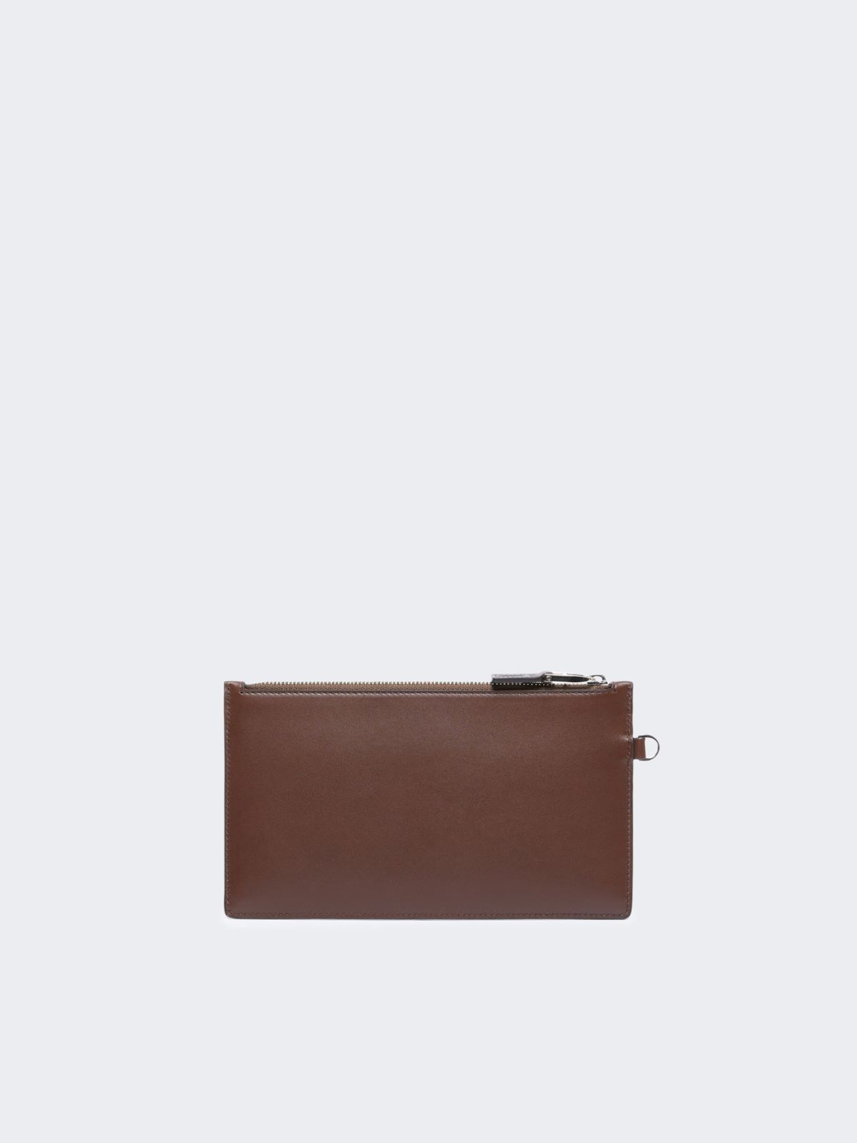Reißverschlusstasche aus Leder mit Handschlaufe - KAKAO - Max Mara - 2