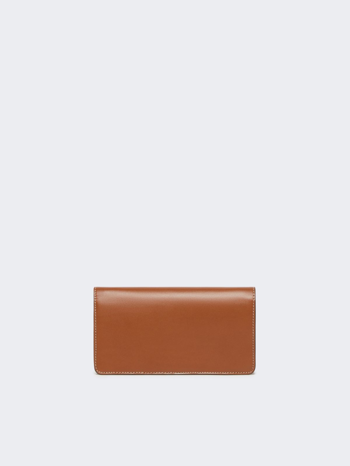 Leather phone pouch - AMBER BROWN - 2