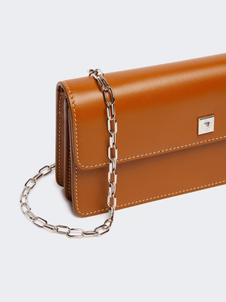 Leather phone pouch - RUST - 2
