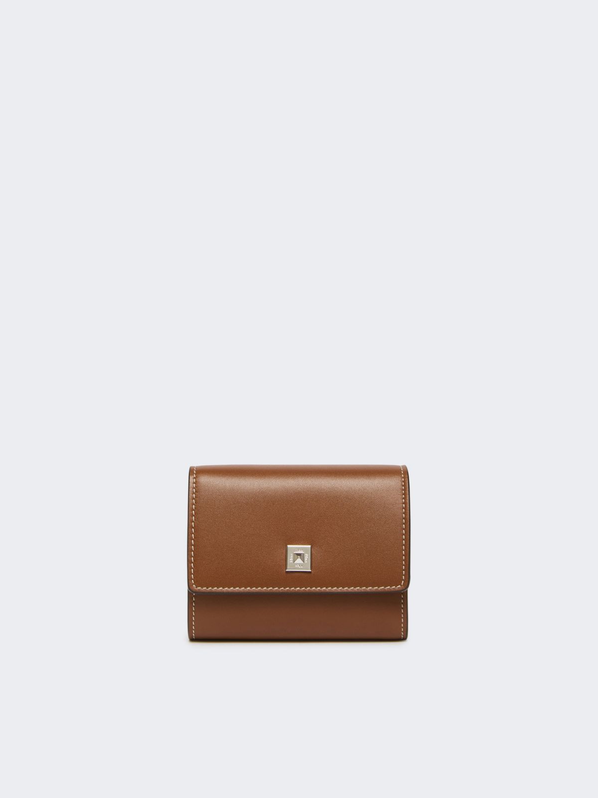 Leather purse - AMBER BROWN