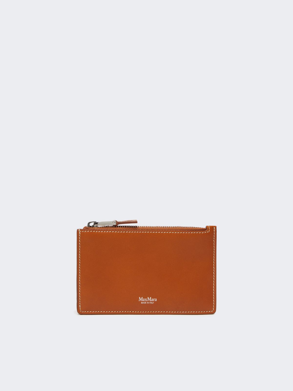 Leather card holder - RUST