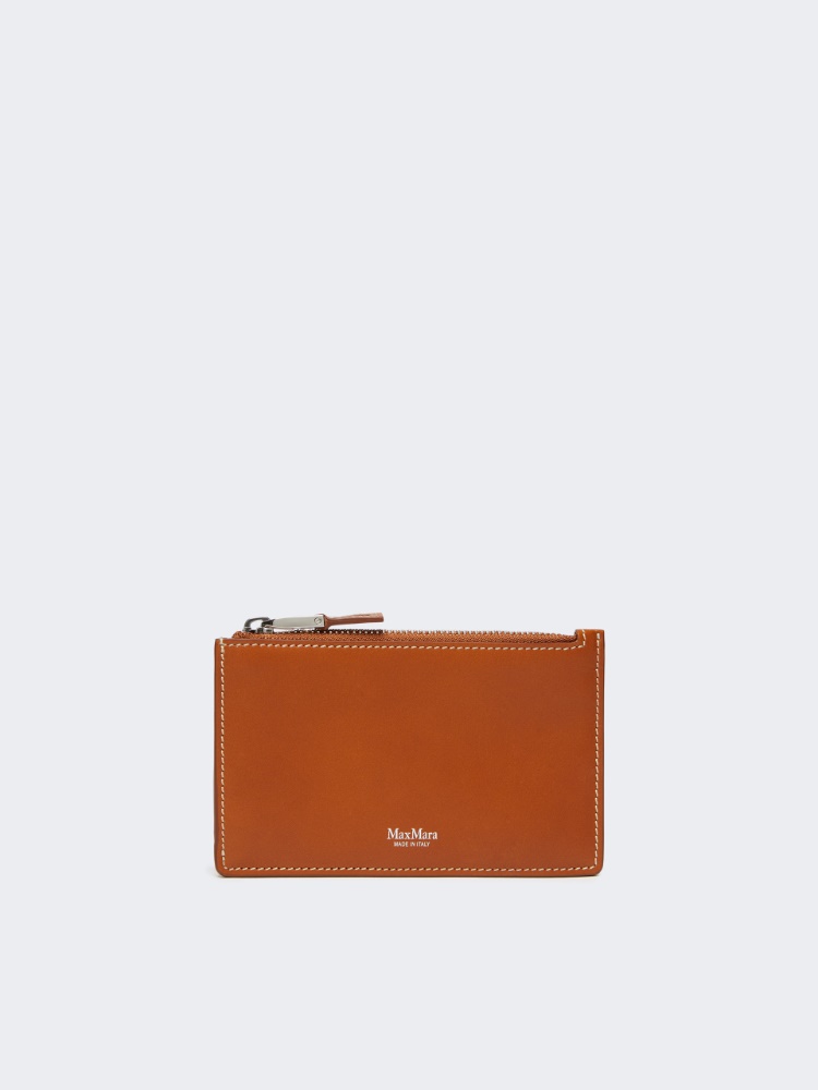 Leather card holder - RUST - 1