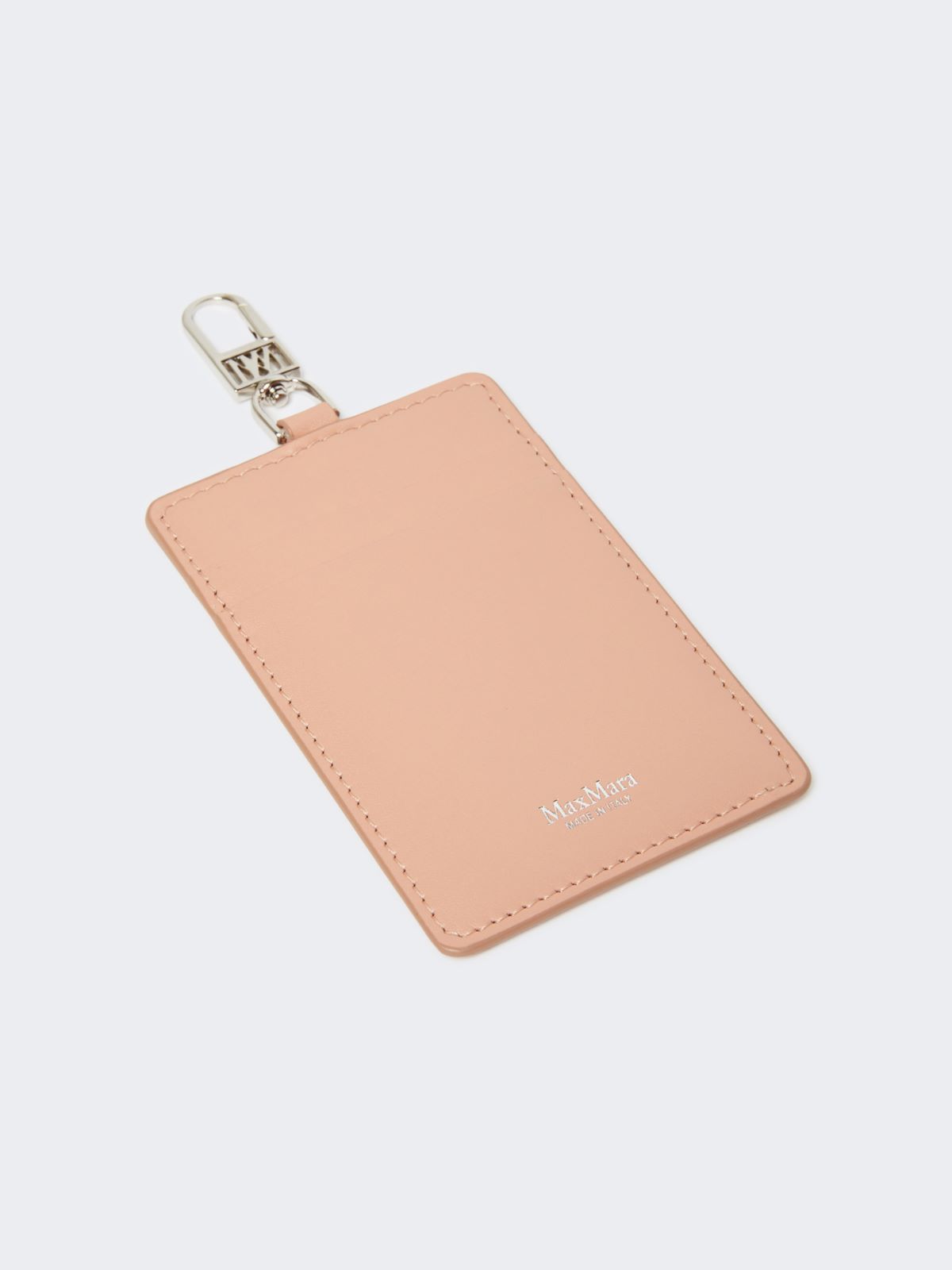 Leather badge holder - PINK - 2