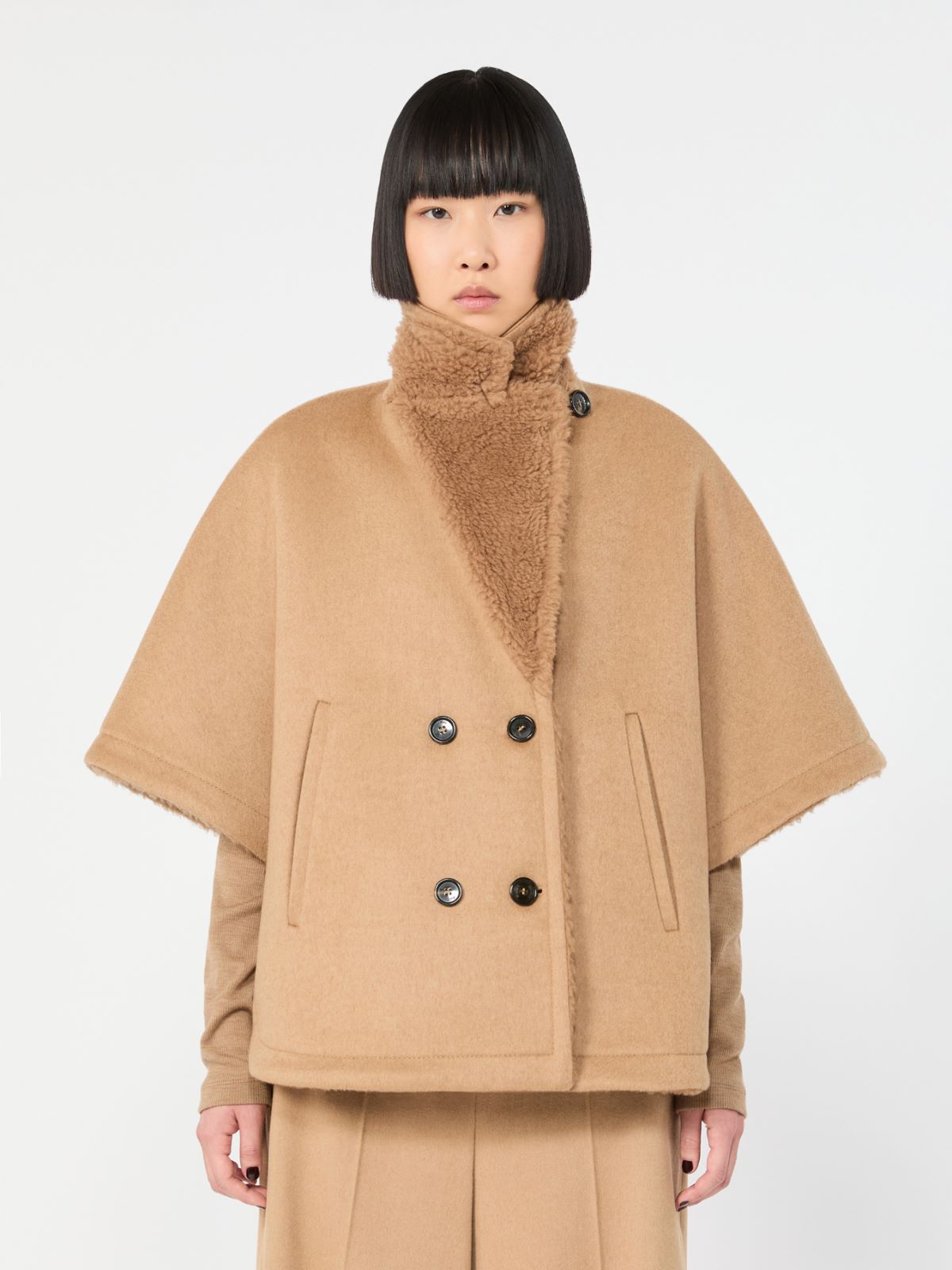 Camel and Teddy reversible cape - CAMEL - Max Mara - 2