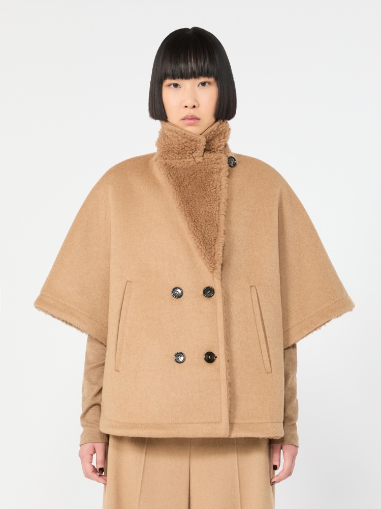 Camel and Teddy reversible cape - CAMEL - Max Mara - 2