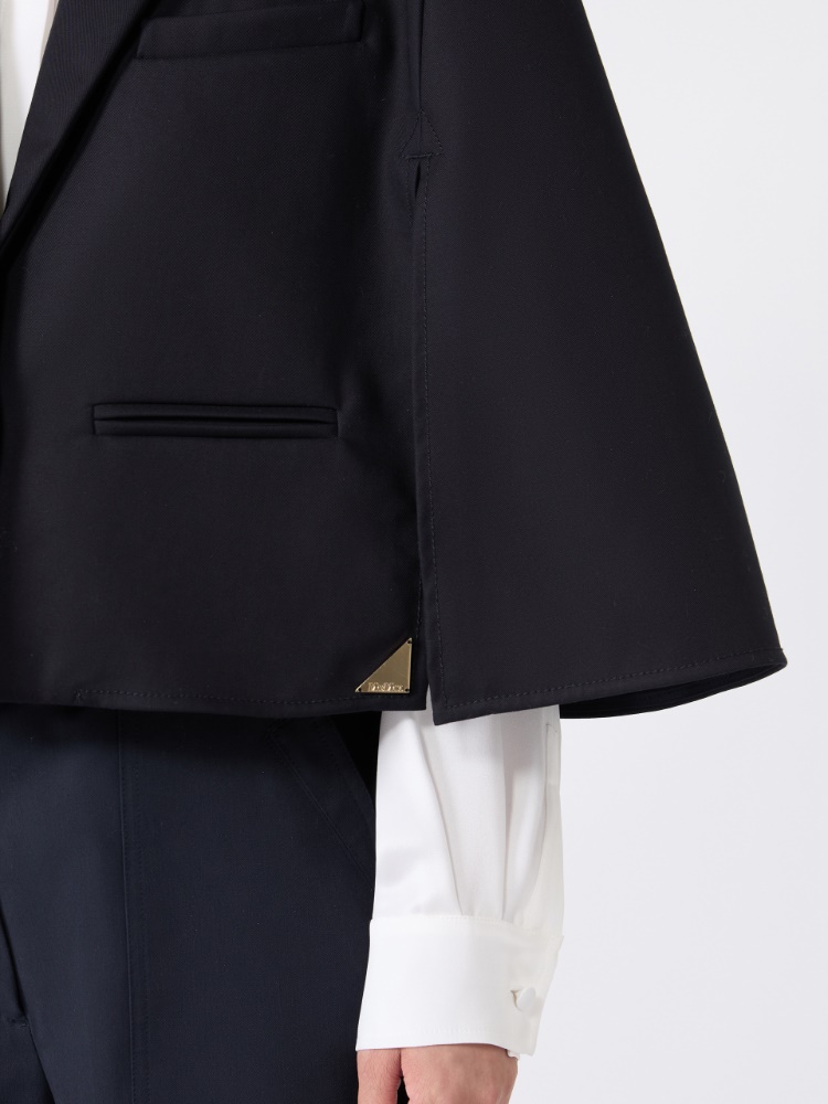 Water-repellent gabardine cape - MIDNIGHTBLUE - 5