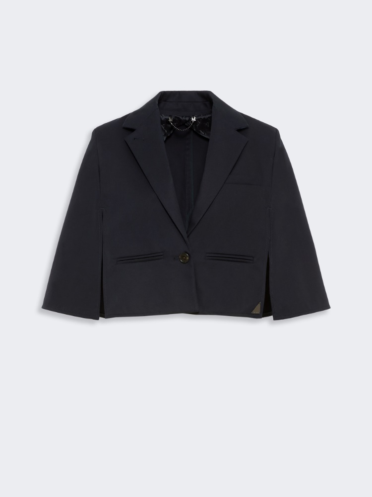 Water-repellent gabardine cape - MIDNIGHTBLUE