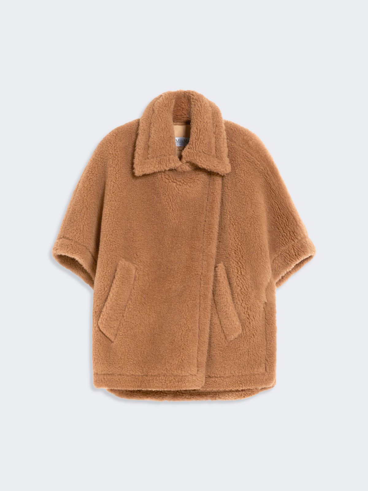 Teddy fabric cape - CAMEL - 5