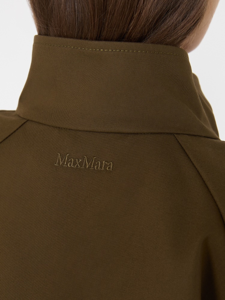Water-repellent loose-fit gabardine cape - KAKI - Max Mara - 5