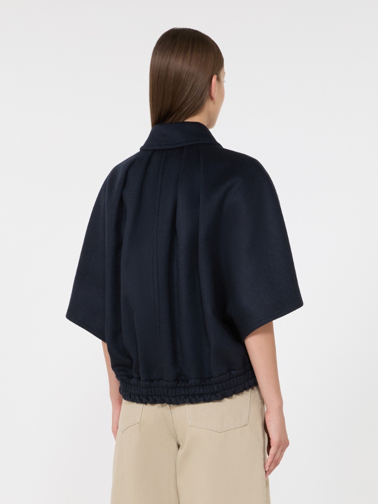 Boxy cape in cashmere drap - MIDNIGHTBLUE - Max Mara - 2