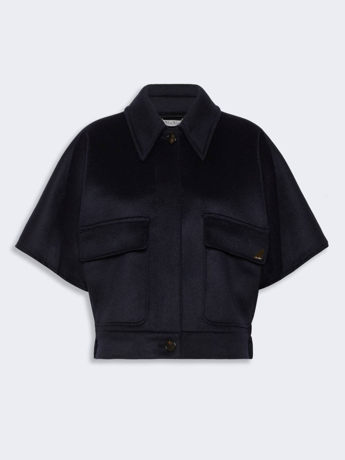 Boxy cape in cashmere drap - MIDNIGHTBLUE - Max Mara - 6