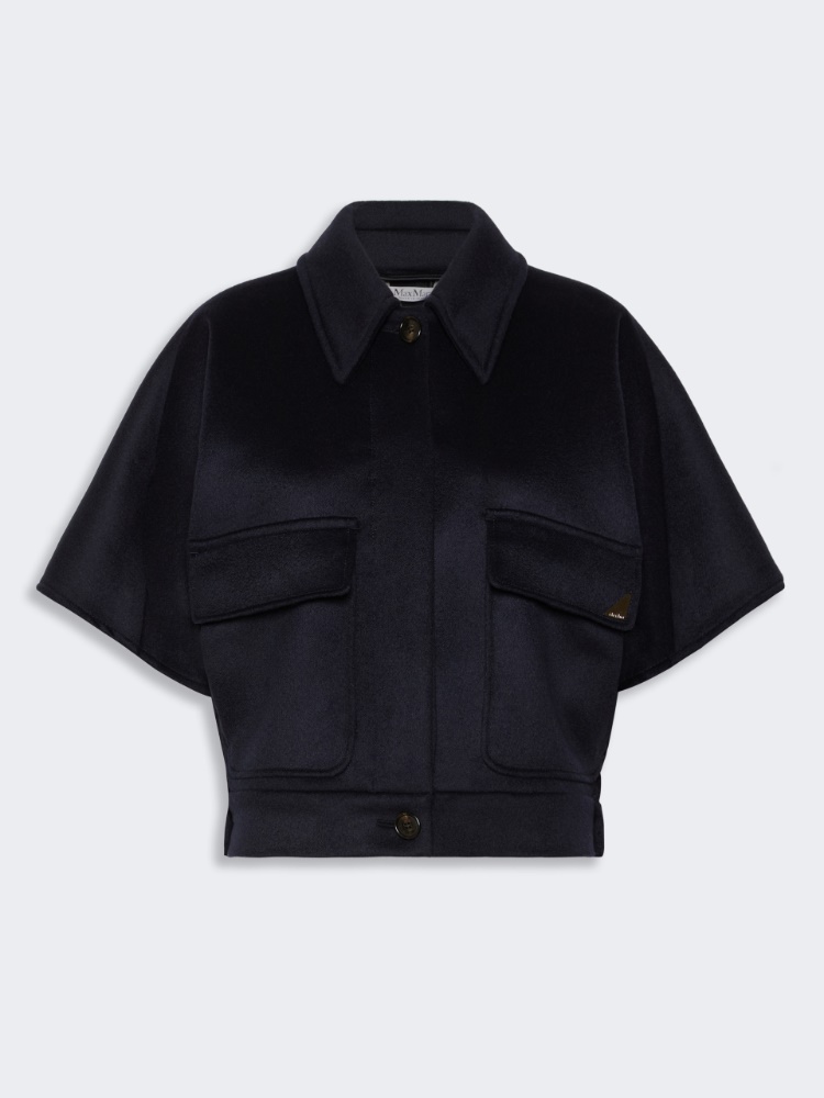 Boxy cape in cashmere drap - MIDNIGHTBLUE - Max Mara - 6