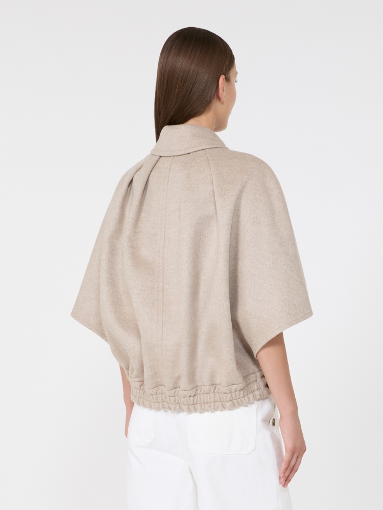 Boxy cape in cashmere drap - STONE - Max Mara - 3