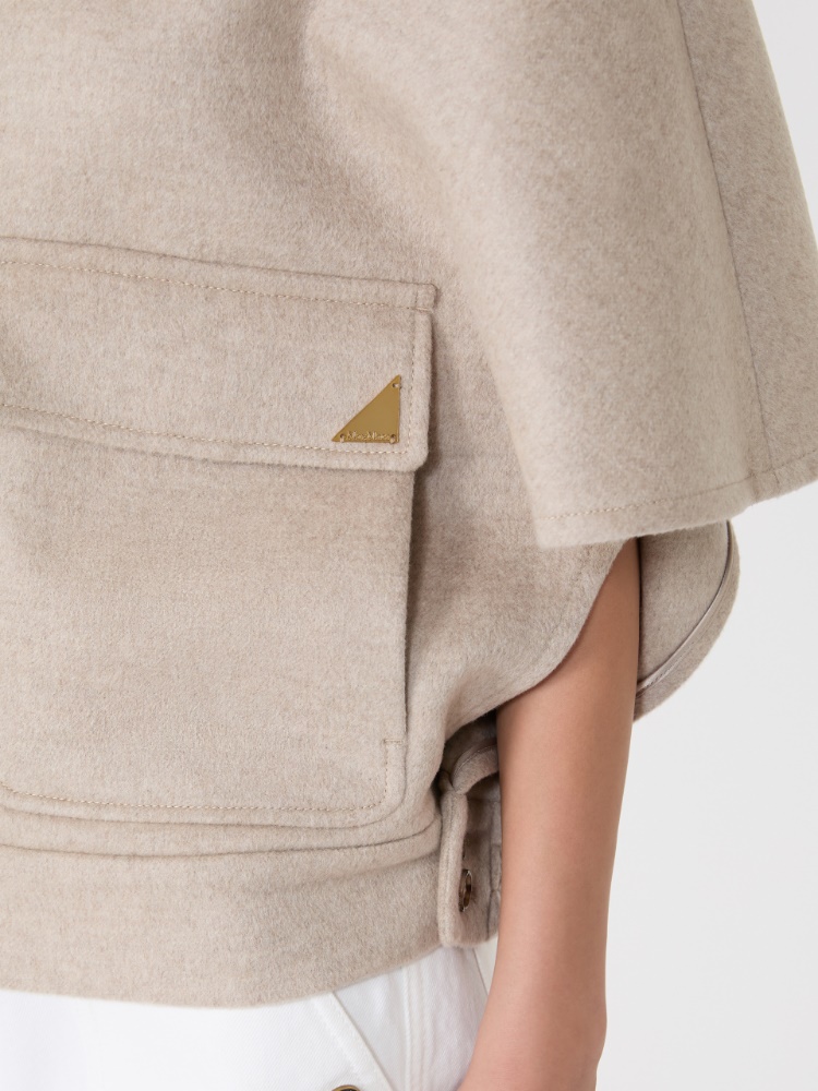 Boxy cape in cashmere drap - STONE - Max Mara - 4