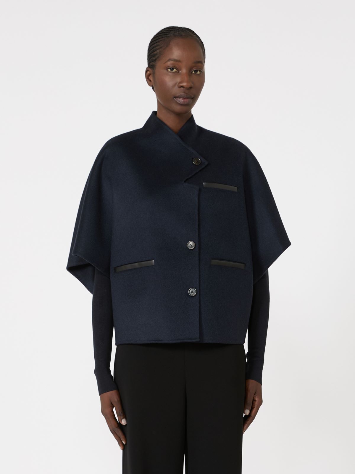 Lightweight cashmere cape - MIDNIGHTBLUE - Max Mara - 2