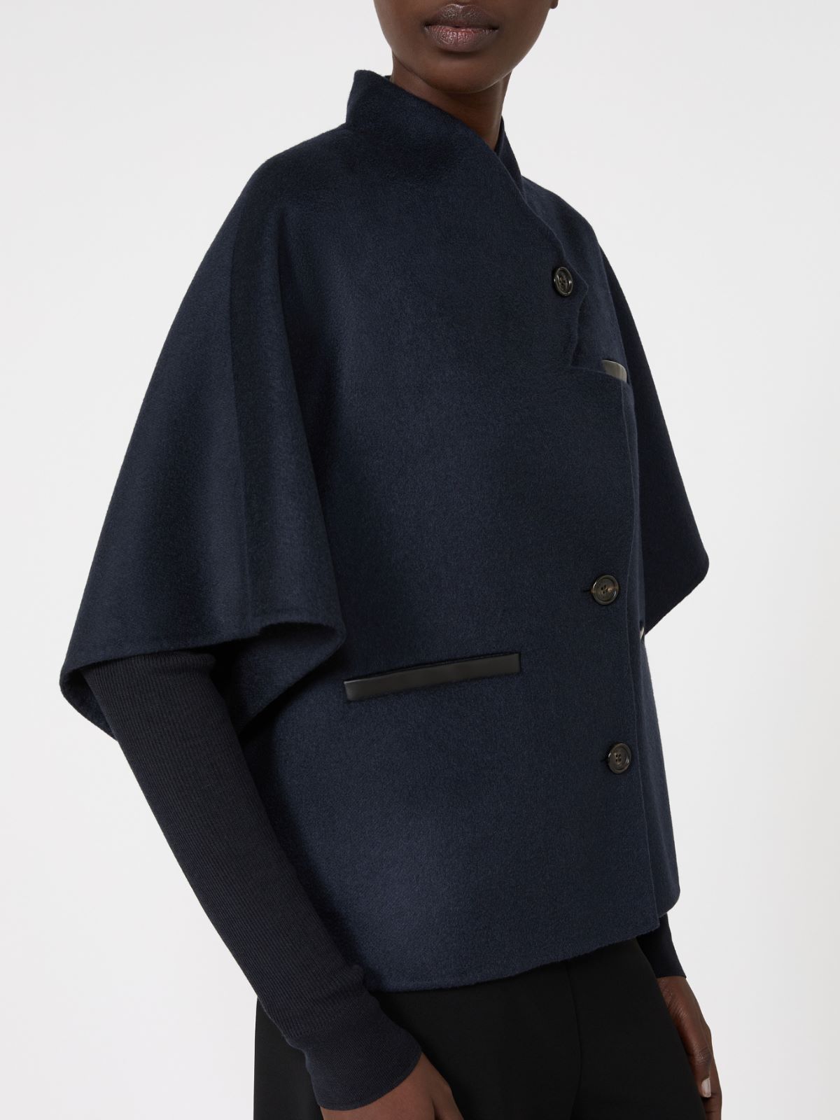 Lightweight cashmere cape - MIDNIGHTBLUE - Max Mara - 4