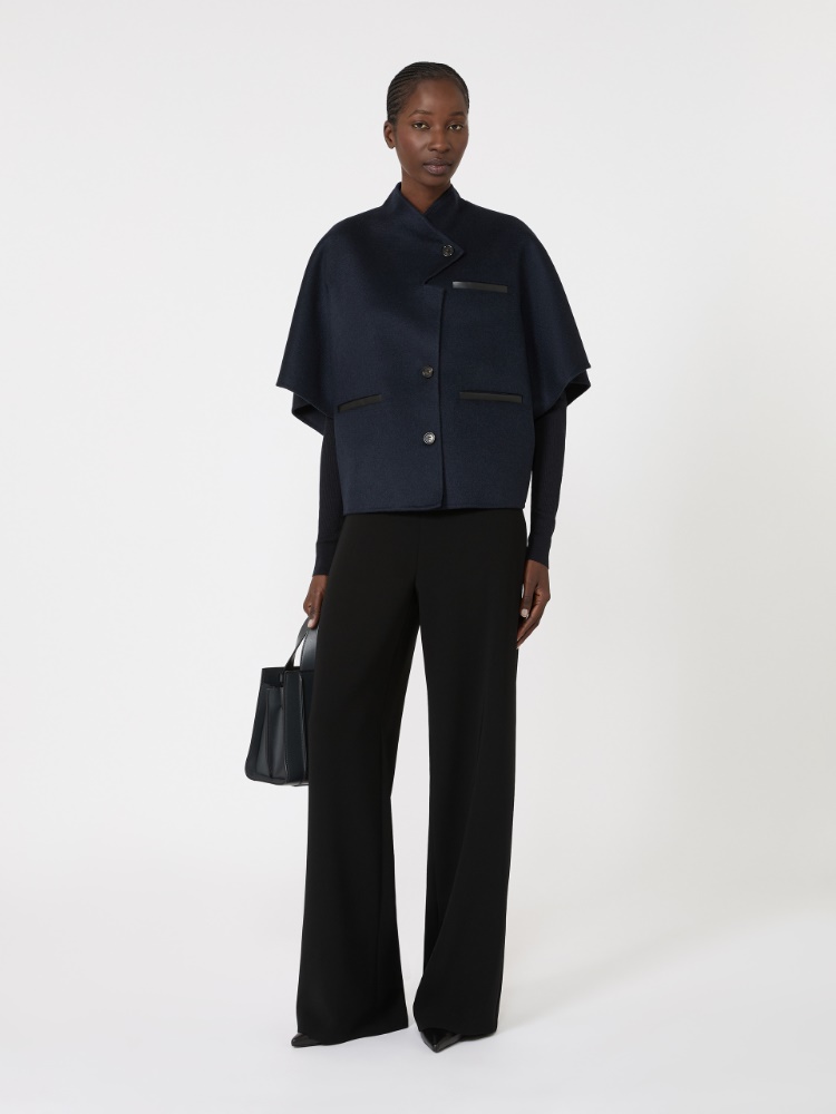 Lightweight cashmere cape - MIDNIGHTBLUE