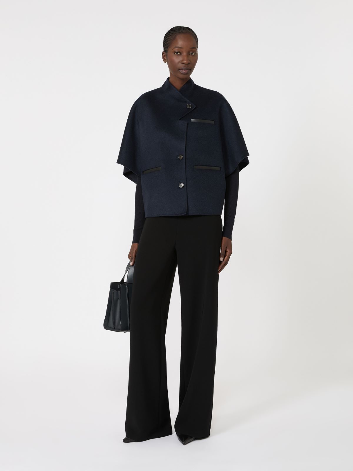 Lightweight cashmere cape - MIDNIGHTBLUE - Max Mara