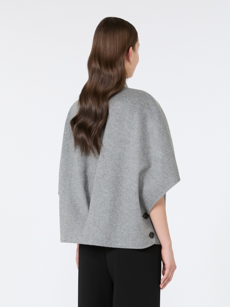 Lightweight cashmere cape - MEDIUM GREY - Max Mara - 3