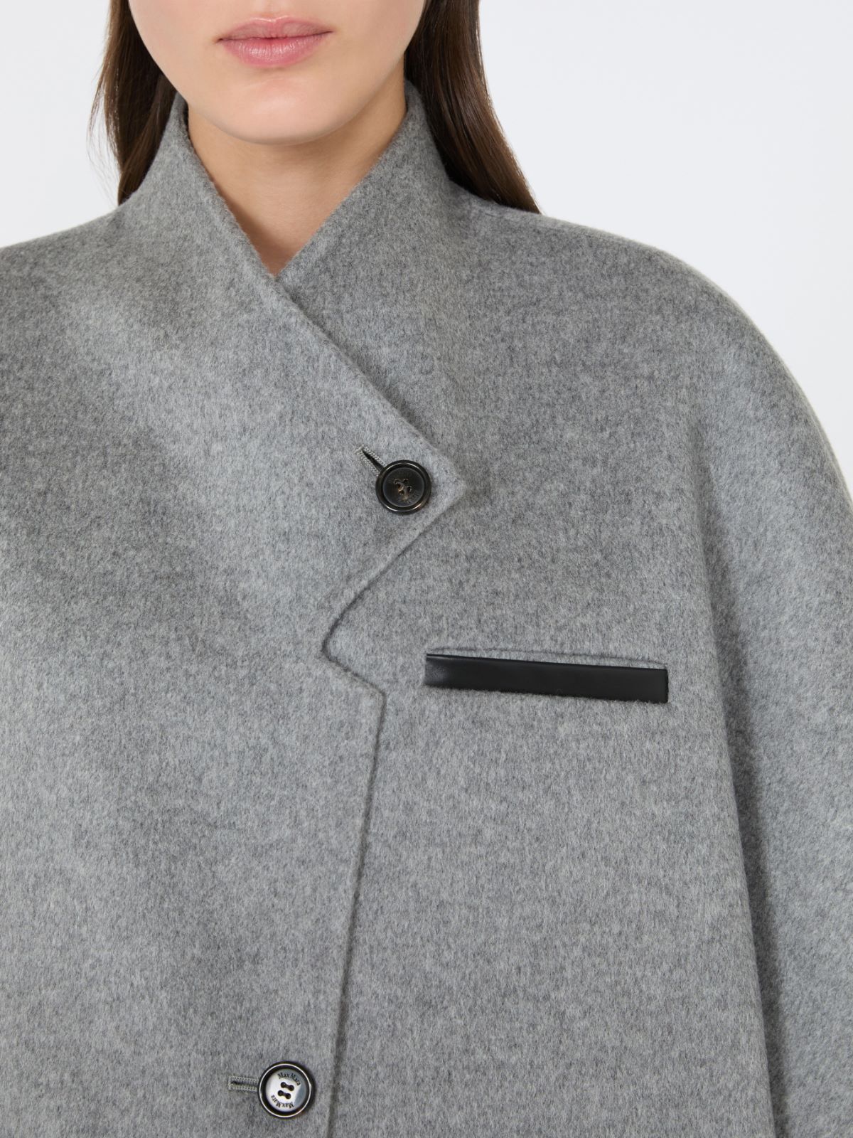 Lightweight cashmere cape - MEDIUM GREY - Max Mara - 4