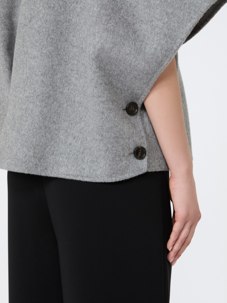 Lightweight cashmere cape - MEDIUM GREY - Max Mara - 5
