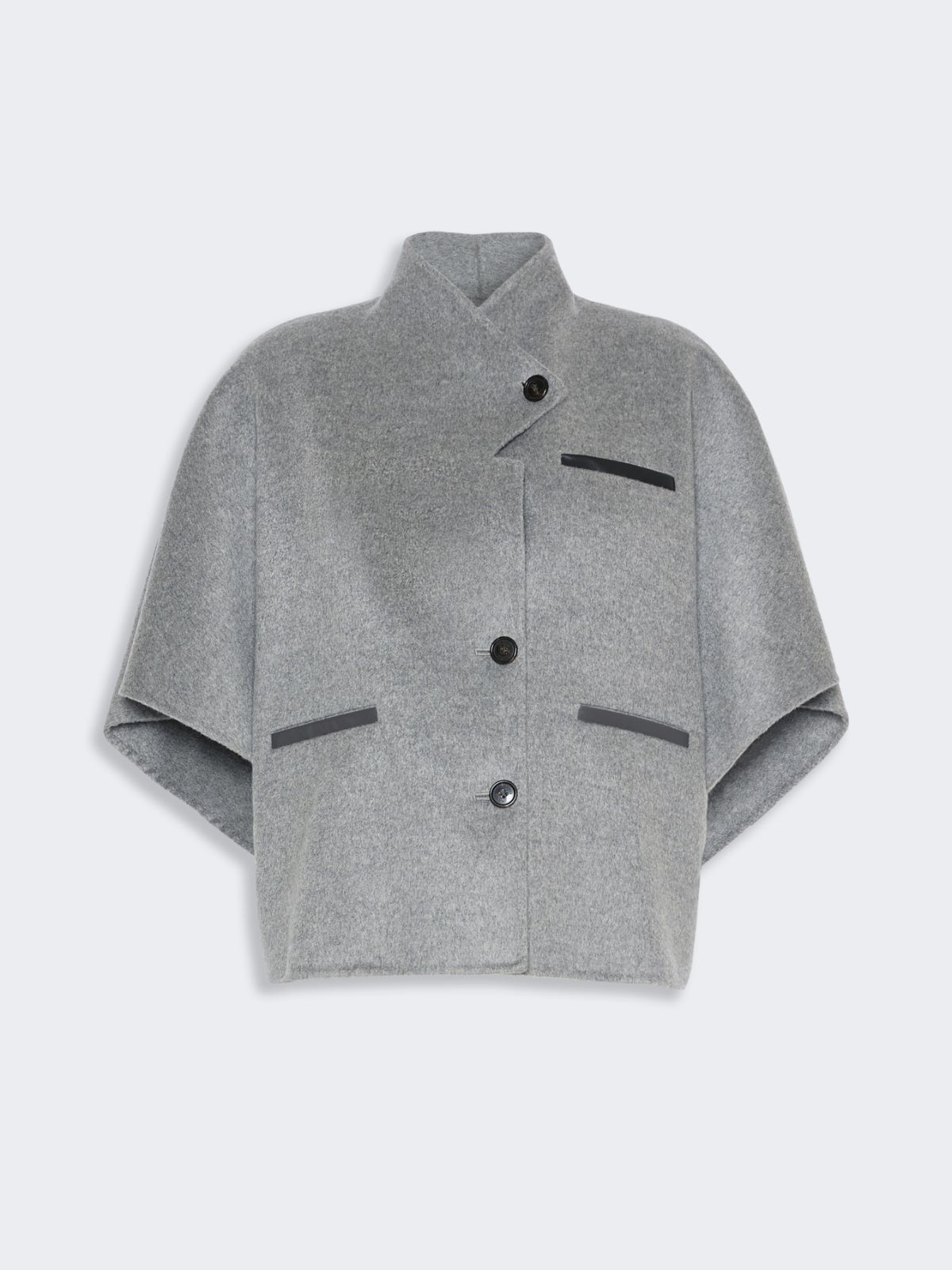 Lightweight cashmere cape - MEDIUM GREY - Max Mara - 6