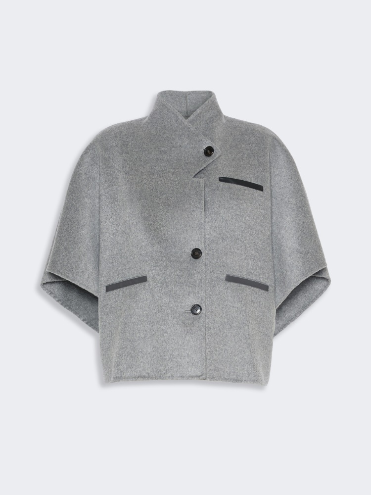 Lightweight cashmere cape - MEDIUM GREY