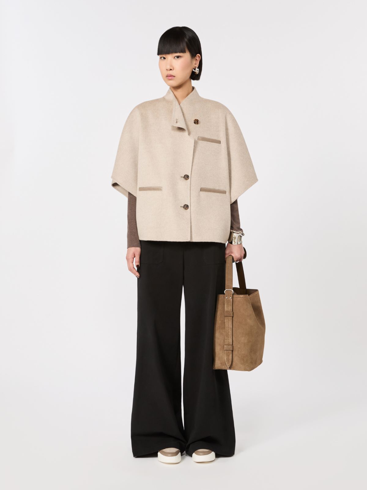 [アンダーロ] ピュア カシミヤ ケープ + STONE - Max Mara