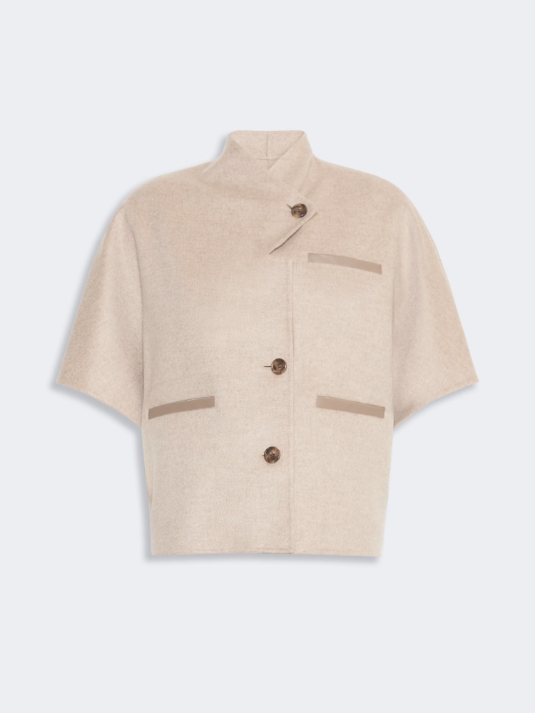 Lightweight cashmere cape - STONE