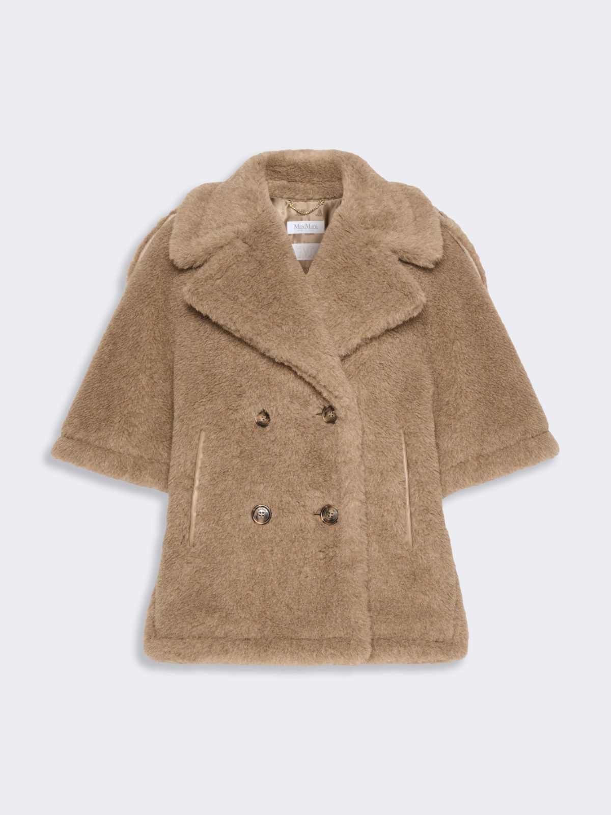 Alpaca and cashmere Teddy cape - BEIGE GOLDEN - Max Mara - 6