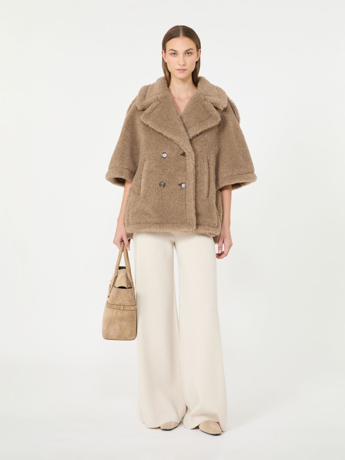 Alpaca and cashmere Teddy cape - BEIGE GOLDEN - Max Mara