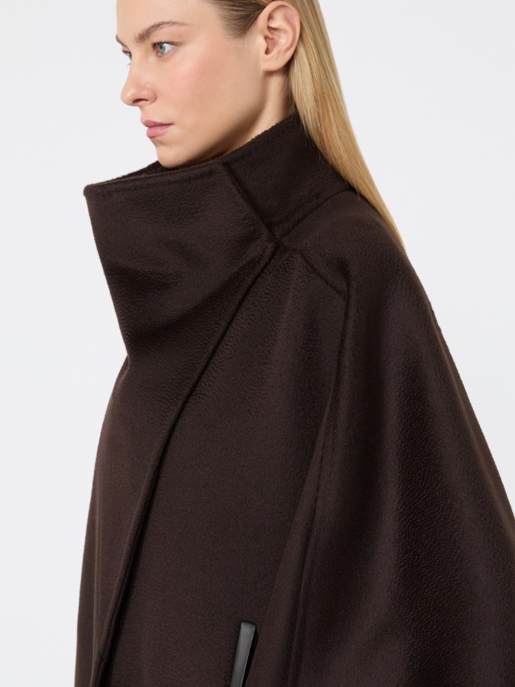 Cashmere double drap cape - DARK BOWN - Max Mara - 4