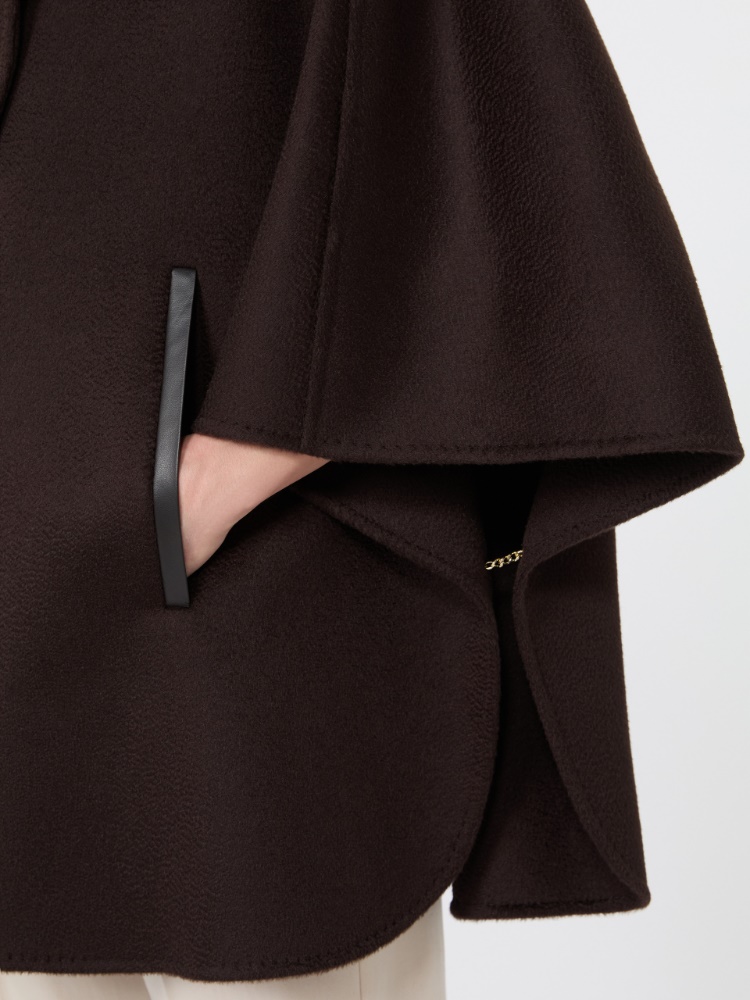 Cashmere double drap cape - DARK BOWN - Max Mara - 5