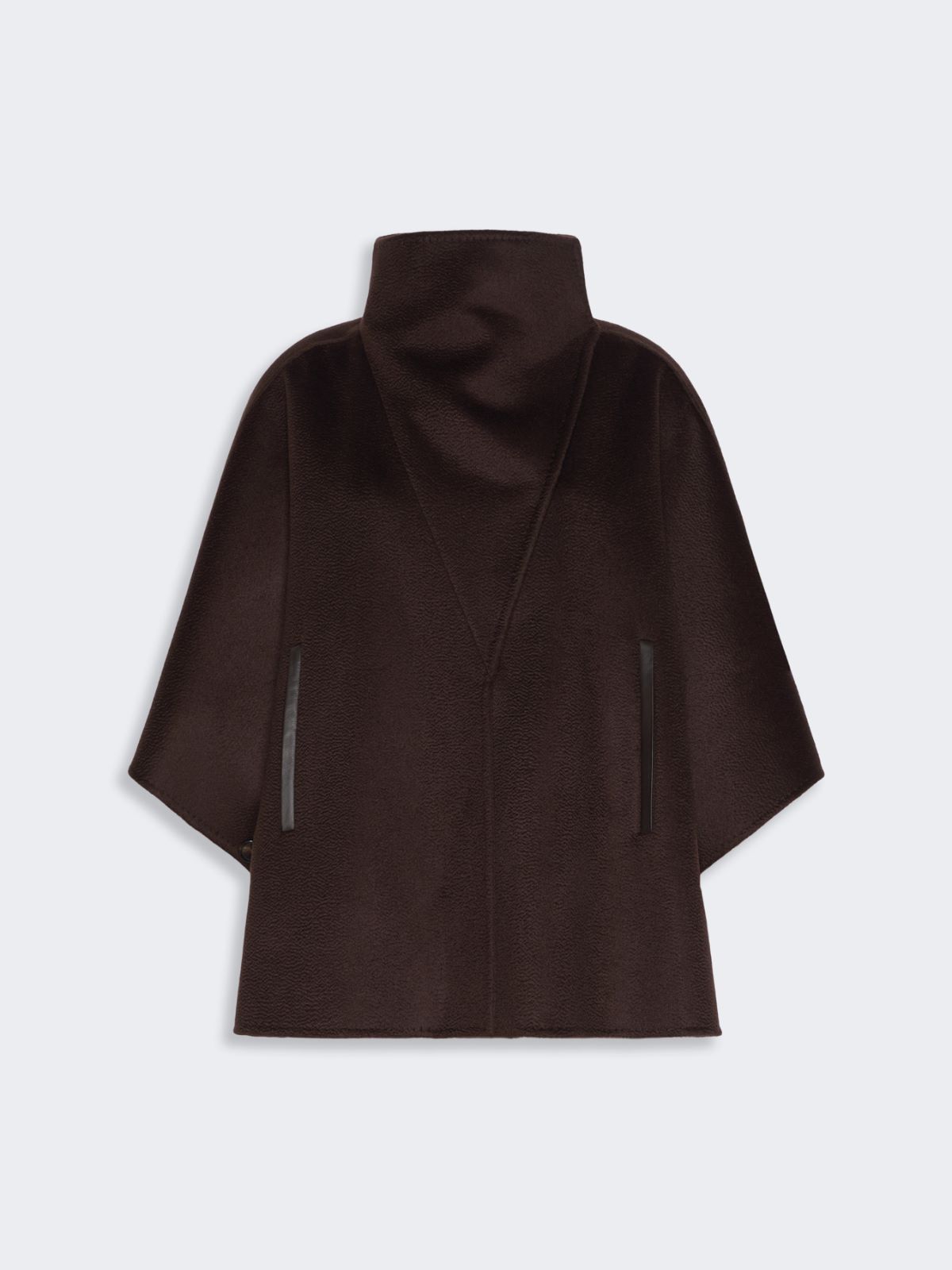 Cashmere double drap cape - DARK BOWN - Max Mara - 6