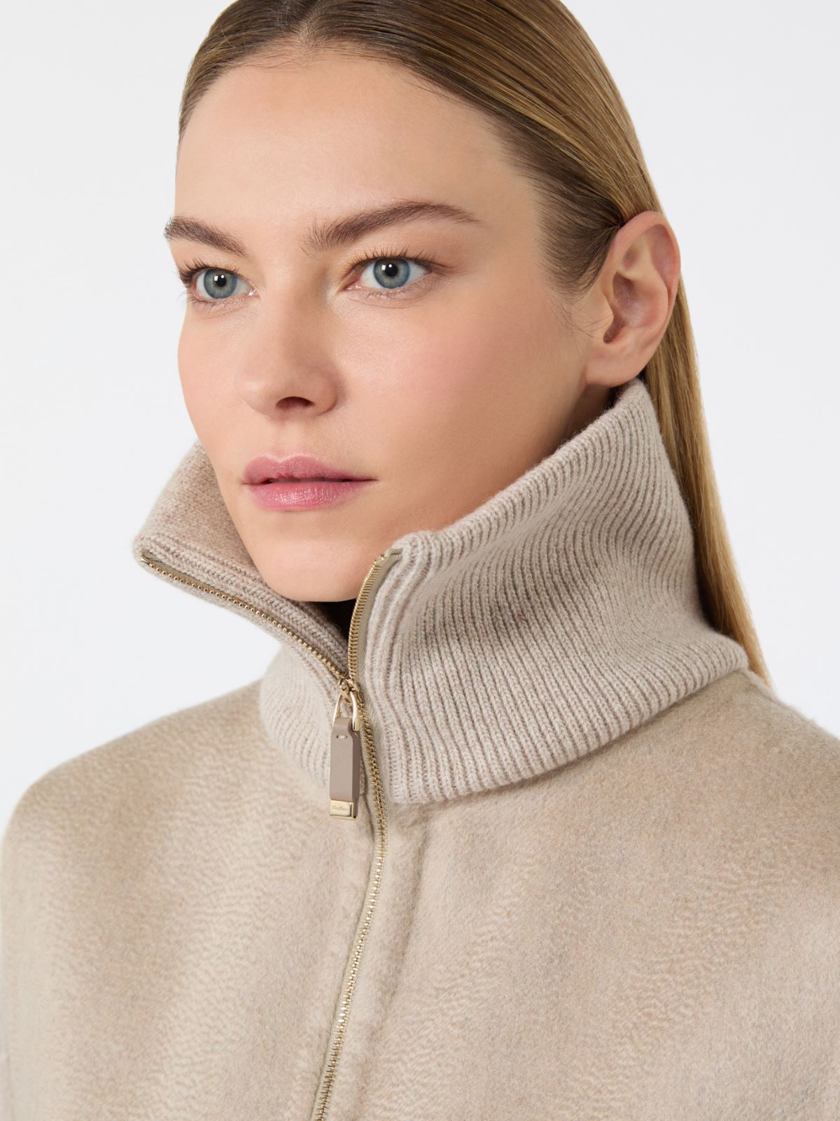 Sleeveless cashmere cape - BEIGE - Max Mara - 4
