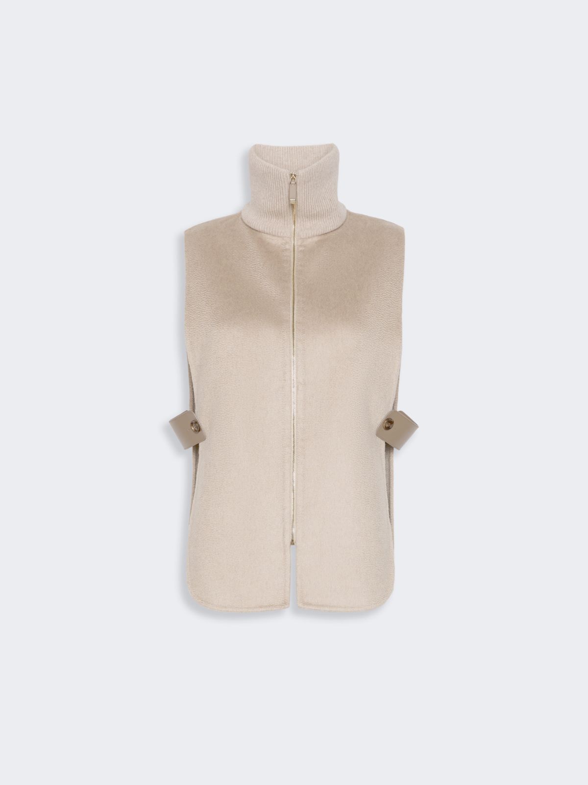 Sleeveless cashmere cape - BEIGE - Max Mara - 6