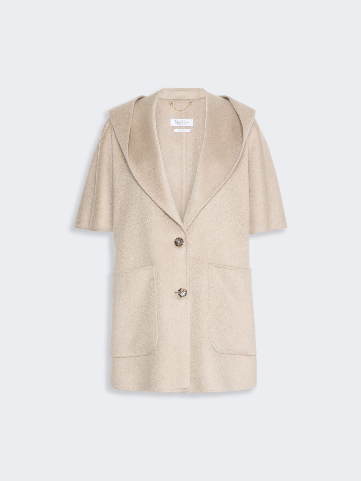 Cashmere drap hooded cape - BEIGE - Max Mara - 4