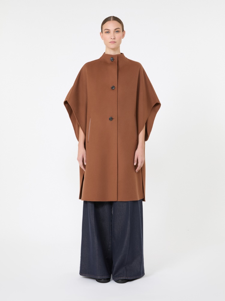 Pure wool drap long cape - DARK BROWN - Max Mara - 2