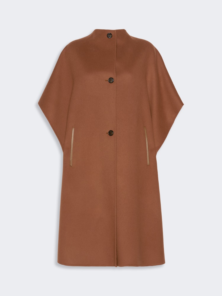 Pure wool drap long cape - DARK BROWN - Max Mara - 5
